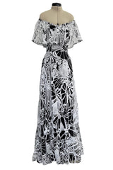 Resort 2017 Valentino by Pierpaolo Piccioli & Maria Grazia Chiuri Collection Look 70 Black Net & White Embroidery Dress