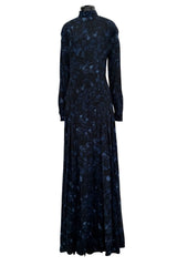 Pre-Fall 2015 Valentino by Pierpaolo & Piccioli & Maria Grazia Chiuri Blue Silk Dress w Butterfly Print