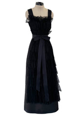 Exceptional Pre-Fall 2015 Chanel by Karl Lagerfeld Runway Look 83 Metiers d'Art Black Lace Dress
