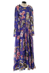 Well Documented Fall 2014 Dolce & Gabbana Runway Look 17 Woodland Creature Silk Chiffon Dress