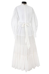 Spring 2020 Valentino by Pierpaolo Piccioli Runway White 'Le Blanc' Tuxedo Front Dress