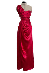 Prettiest Pre-Fall 2010 Valentino by Maria Grazia Chiuri & Pierpaolo Piccioli Red One Shoulder Silk Dress