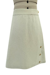 Fantastic 1990s Chanel by Karl Lagerfeld Scottish Cashmere Knit Sweater Skirt
