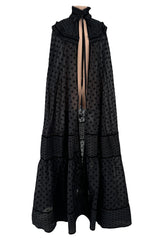 Fall 2017 Dsquared by Dean & Dan Runway High Neck Black Silk & Cotton Cape