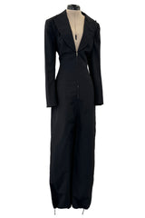 Rare Spring 2000 Givenchy by Alexander McQueen Runway Look 12 Jumpsuit w Drawstring Cuffs