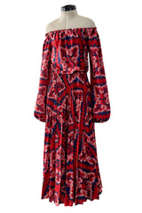 Chic Resort 2019 Valentino by Pierpaolo Piccioli Off Shoulder Printed Jersey Dress
