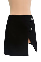 Sexiest Fall 2014 Anthony Vaccarello Skirt Runway Look 31 Black Wrap Skirt w High Front Slit
