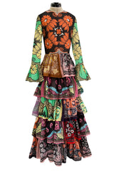 Iconic Spring 2015 Valentino Printed Tiered Runway Dress by Maria Grazia Chiuri & Pier Paolo Piccioli