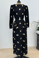 Christian Dior Spring 1979 Backless Gold & Black Dress