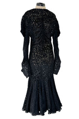 Amazing Fall 2002 Christian Dior by John Galliano Runway Look 32 Bias Cut Silk Velvet Devore Backless Dress