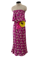 Prettiest Resort 2010 Lanvin by Alber Elbaz Look 39 Version Pink Floral Silk Strapless Dress