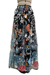 Pre-Fall 2015 Valentino by Maria Grazia Chiuri & Pierpaolo Piccioli Embroidered & Net Cosmos Skirt