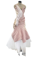 Fall 2005 Vivienne Westwood 'Propaganda' Runway Stripe & Tulle Corset & Skirt Dress Set