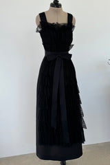 Chanel 2015 Pre-Fall Metiers d'art Black Lace Dress