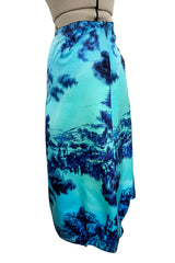 Prettiest Fall 2004 Prada Blue Version of the Runway & Ad Campaign Skirt w Gathered Bottom