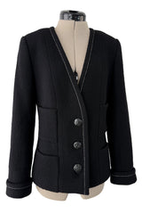 Fall 2015 Chanel by Karl Lagerfeld Brasserie Gabrielle Runway Look 89 Black Tweed Jacket