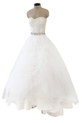 Pretty Fall 2011 Oscar de la Renta Runway White Tulle, Sequin & Rhinestone Dress
