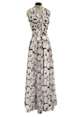 Dreamy Fall 2004 Chanel by Karl Lagerfeld Runway Look 13 & Ad Campaign Floral Lace & Chiffon Dress