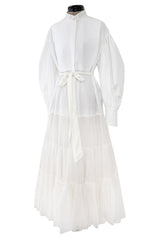 Spring 2020 Valentino by Pierpaolo Piccioli Runway White 'Le Blanc' Tuxedo Front Dress