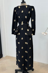 Christian Dior Spring 1979 Backless Gold & Black Dress