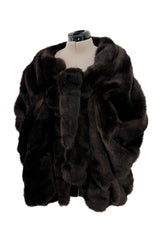 Rare Vivienne Westwood Fall 1993 'Anglomania' Collection Runway Look 36 Deep Brown Faux Fur Cape Jacket