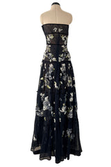 Spring 2012 Valentino Net & Floral Strapless Runway Dress by Maria Grazia Chiuri & Pierpaolo Piccioli