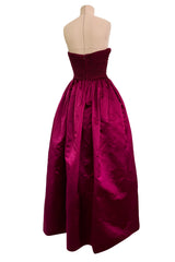 Dreamy Fall 1989 Oscar de la Renta Strapless Cashmere & Silk Dress w Matching Tassel Shawl