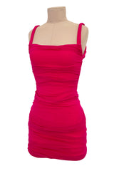 Spring 1990 Giorgio di Sant Angelo Pink Stretch Bodysuit & Skirt