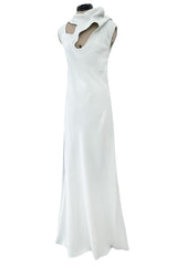 Fabulous Resort 2017 Celine by Phoebe Philo Look 2 Runway Cut Out Palest Green Crepe Dress