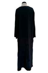 Pre-Fall 2022 Valentino by Pierpaolo Piccioli Black Silk Brilliant Dragon Printed Caftan Dress
