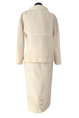 Cruise 2012 Chanel by Karl Lagerfeld Runway Look 8 Ivory Suit w Jewels, Sequin Details & Silver Thread