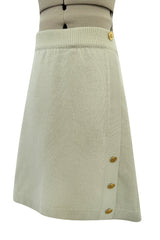 Fantastic 1990s Chanel by Karl Lagerfeld Scottish Cashmere Knit Sweater Skirt