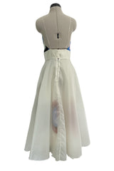Spring 2008 Fendi by Karl Lagerfeld Runway Look 19 & Ad Campaign Silk Organza & Chiffon Print Dress