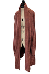 Late 1980s Early 1990s Azzedine Alaia Oversized Knit Cardigan Sweater w Pockets & X-long Sleeves