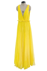 Look 47 Resort 2018 Christan Dior by Maria Grazia Chiuri Silk Chiffon Plunging Runway Dress