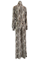 Fabulous Fall 1975 Diane Von Furstenberg Soft T-Shirt Feel Jersey Printed Jumpsuit