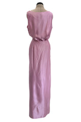 Prettiest Early 1990s Emanuel Ungaro Haute Couture Rose-Pink Silk Wrap Skirt & Tank Top Set Dress