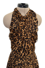 Pre-Fall 2013 Gucci by Frida Giannini Look 8 Leopard Silk Chiffon Dress w Open Back