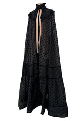 Fall 2017 Dsquared by Dean & Dan Runway High Neck Black Silk & Cotton Cape