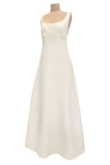 Recent Ivory Valentino by Pier Paolo Piccioli w Draped Cape Back Panel & Bare Upper Back