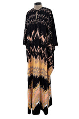 1970s Lanvin by Jules-Francois Crahay Easy-to-Wear Printed Jersey Caftan Dress