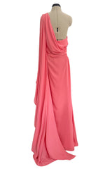 Prettiest Resort 2019 Cult Gaia 'Cosette' Draped One Shoulder Dress w Open Waist Cut Outs