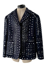 Runway Pre-Fall 2015 Valentino by Maria Grazia Chiuri & Pierpaolo Piccioli Blue Mirror Jacket