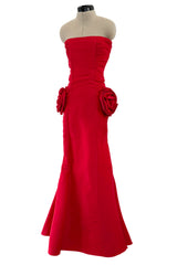 Modern Valentino by Pierpaolo Piccioli Homage to the Fall 2004 Runway Look 53 Strapless Red Silk Dress