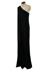 Easy to Wear Fall 2012 Givenchy by Riccardo Tisci One Shoulder Fluid Black Jersey Caftan Dress