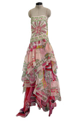 Spectacular Spring 2012 Emilio Pucci by Peter Dundas Runway Look 14 Pink Print Dress w Multi Layered Skirt