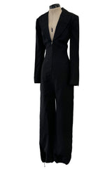 Rare Spring 2000 Givenchy by Alexander McQueen Runway Look 12 Jumpsuit w Drawstring Cuffs