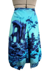Prettiest Fall 2004 Prada Blue Version of the Runway & Ad Campaign Skirt w Gathered Bottom