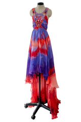 Gorgeous Spring 2015 Emilio Pucci by Peter Dundas Runway Look 36 Tie Dye Beaded Silk Chiffon Dress