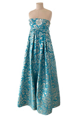 Extraordinary Cruise 2008 Christian Dior by John Galliano Look 60 Turquoise Dress w Crystals
